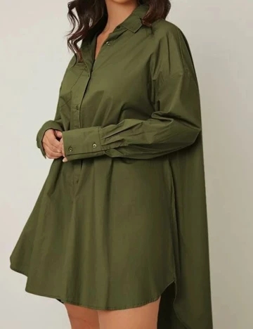 Rochie scurta SHEIN CURVE, kaki Verde