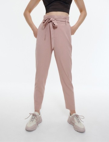 Pantaloni Reserved, roz pal