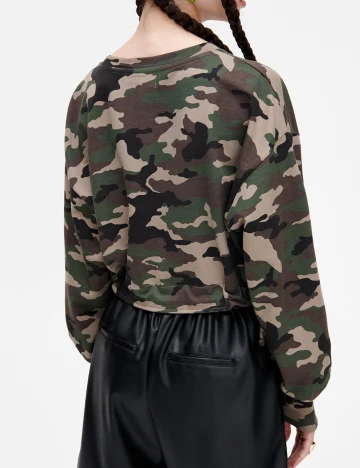 Bluza CROPP, army Verde