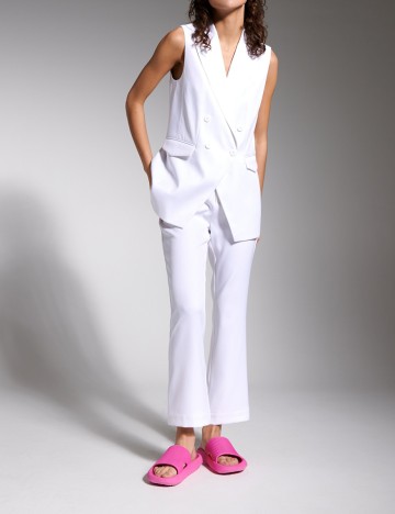 Pantaloni Sinsay, alb