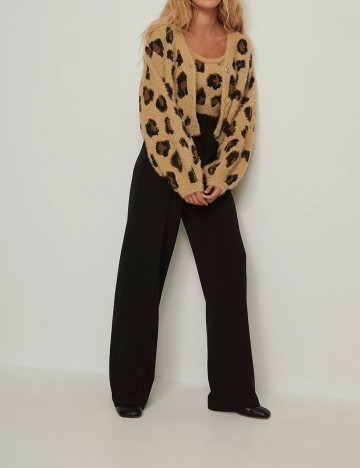 Cardigan NA-KD, animal print, XXS