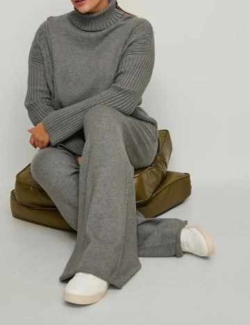 Pulover NA-KD Plus Size, gri Gri