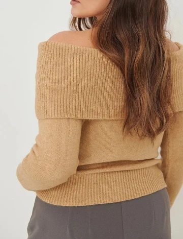 Pulover NA-KD Plus Size, maro