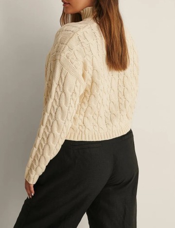 Pulover NA-KD Plus Size, crem
