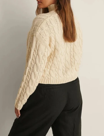 Pulover NA-KD Plus Size, crem