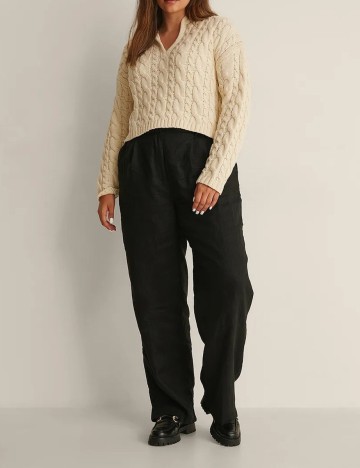 Pulover NA-KD Plus Size, crem