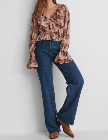 Bluza NA-KD, roz pudra inchis, 36