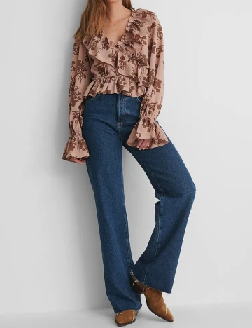 Bluza NA-KD, roz pudra inchis