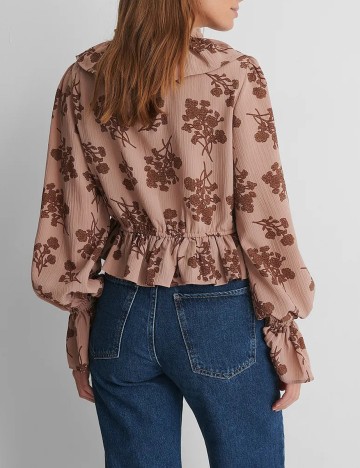 Bluza NA-KD, roz pudra inchis