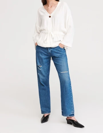 Blugi Reserved, albastru denim