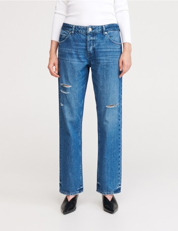 Blugi Reserved, albastru denim