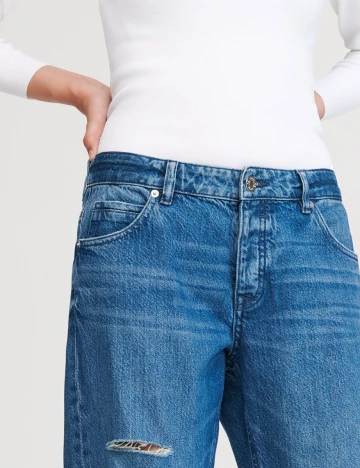 Blugi Reserved, albastru denim