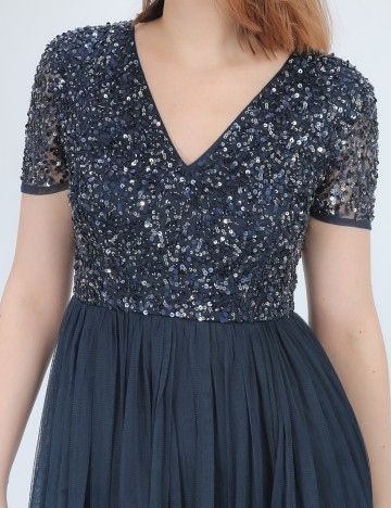 Rochie lunga Maya Deluxe, bleumarin