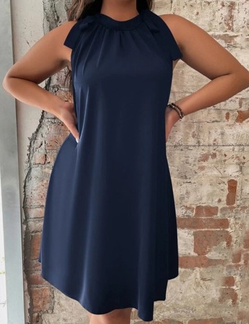 Rochie scurta SHEIN CURVE, bleumarin