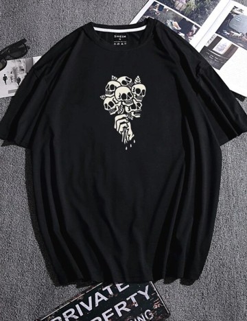 Tricou SHEIN, negru, XL