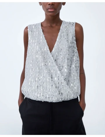 Body Zara, argintiu Gri