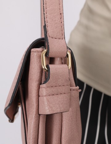 Geanta Anna Field, roz pudra