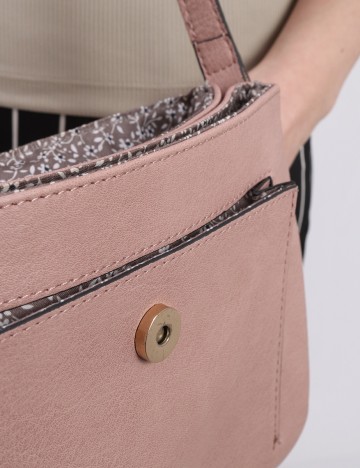 Geanta Anna Field, roz pudra