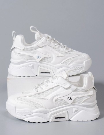 Adidasi SHEIN, alb, 39