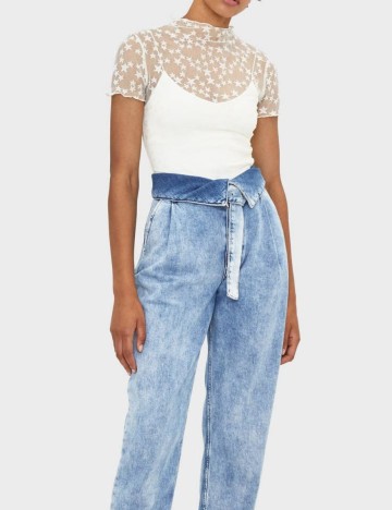 Tricou Bershka, ecru