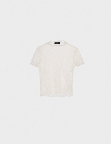 Tricou Bershka, ecru