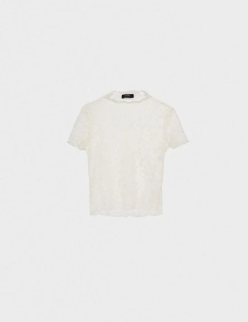Tricou Bershka, ecru