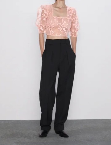 Top Zara, roz pudra
