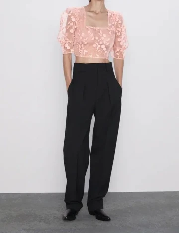 Top Zara, roz pudra
