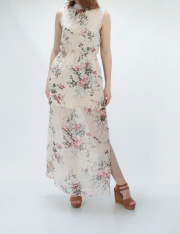 Rochie lunga Eilly Bazar, floral Floral print