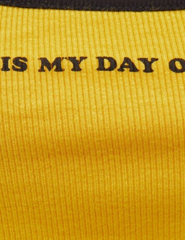 Top Bershka, galben mustar