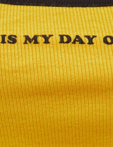 Top Bershka, galben mustar