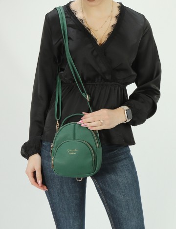Geanta Camomilla Milano, verde - ab276099 | outletmag.ro