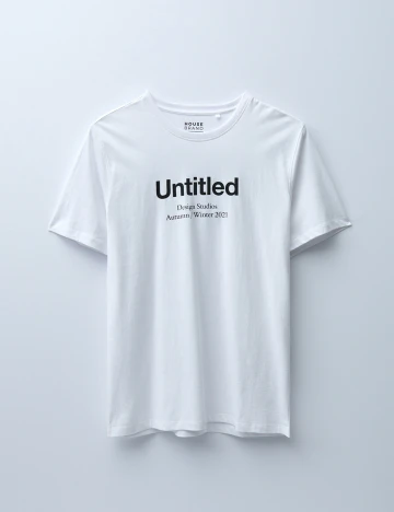 Tricou House Brand, alb