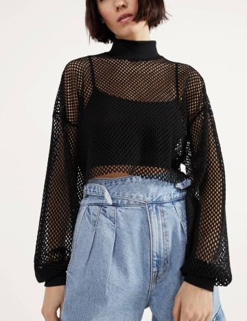 Bluza Bershka, negru, M