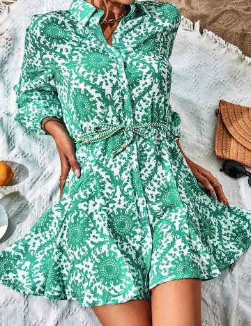 Rochie scurta SHEIN, verde