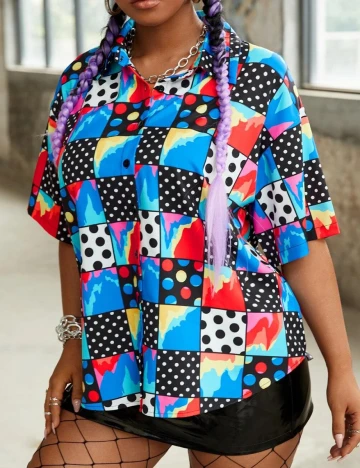 Camasa SHEIN CURVE, mix culori