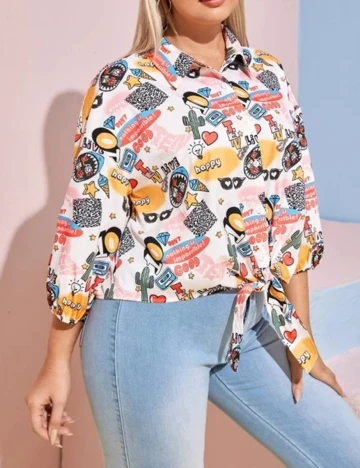 Camasa SHEIN CURVE, mix culori