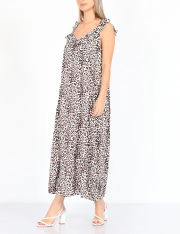 Rochie lunga Jacqueline de Yong, animal print Animal print