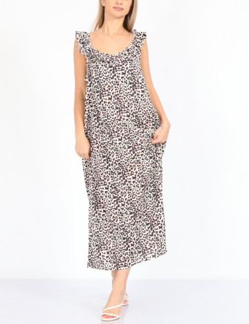 Rochie lunga Jacqueline de Yong, animal print