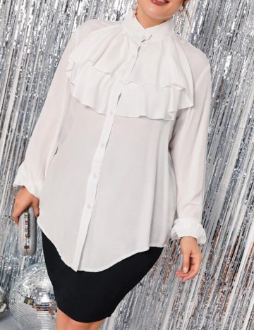 Camasa SHEIN CURVE, alb, 3XL
