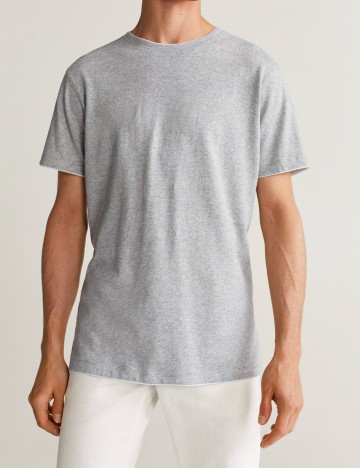 Tricou Mango, gri, S