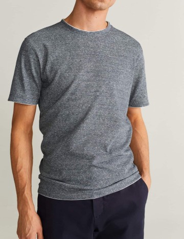 Tricou Mango, bleumarin