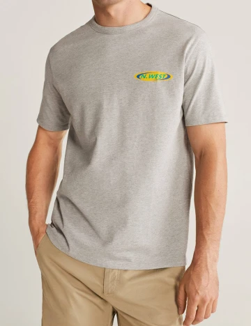Tricou Mango, gri