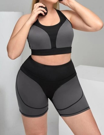 Compleu SHEIN CURVE, negru/gri