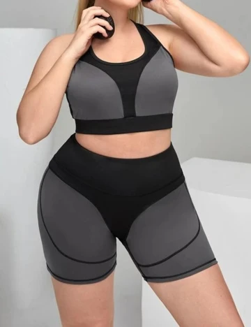 Compleu SHEIN CURVE, negru/gri