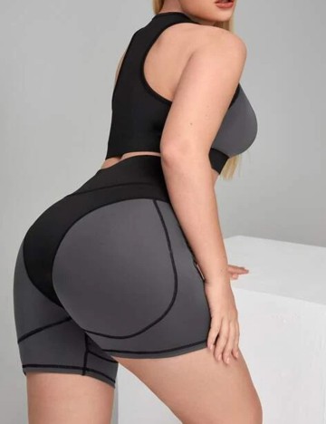 Compleu SHEIN CURVE, negru/gri