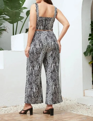 Compleu SHEIN CURVE, alb-negru