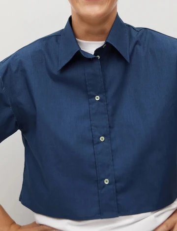 Camasa Mango, bleumarin