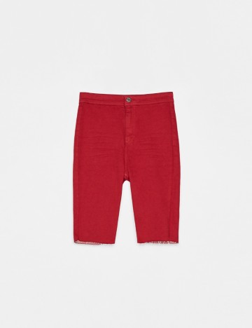 Pantaloni  scurti Bershka, rosu