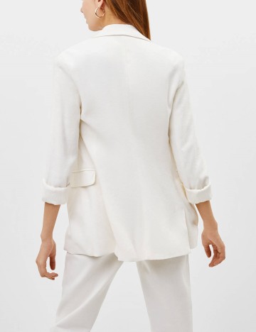 Sacou Bershka, alb